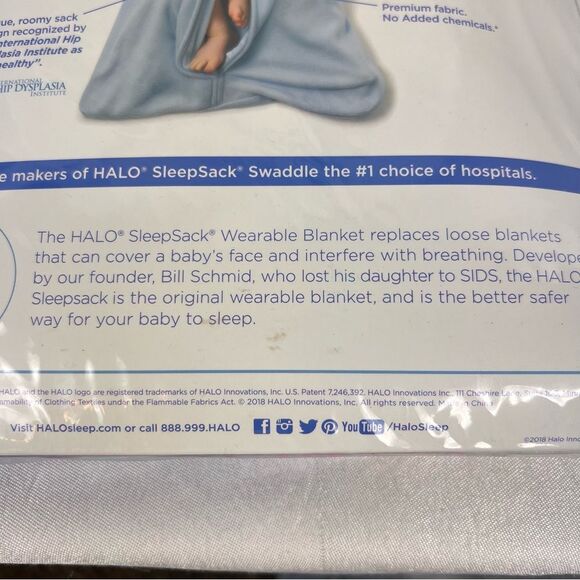 New Halo Sleepsack Spanish Small 0-6 Months Wearable Blanket Cunas Para Ninas - Picture 7 of 9